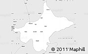 Silver Style Simple Map of Shimla