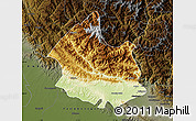 Physical Map of Sirmaur (Nahan), darken