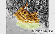 Physical Map of Sirmaur (Nahan), desaturated