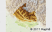 Physical Map of Sirmaur (Nahan), lighten
