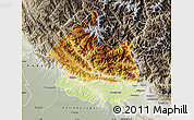 Physical Map of Sirmaur (Nahan), semi-desaturated