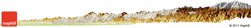 Shaded Relief Horizon Map of Solan, physical outside