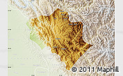 Physical Map of Solan, lighten