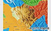 Physical Map of Solan, political outside