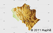 Physical Map of Solan, single color outside