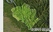 Satellite Map of Solan, darken