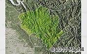 Satellite Map of Solan, semi-desaturated