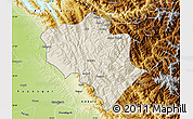 Shaded Relief Map of Solan, physical outside
