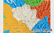 Shaded Relief Map of Solan, political outside