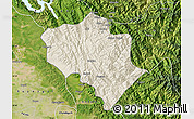 Shaded Relief Map of Solan, satellite outside