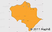 Political Simple Map of Solan, cropped outside