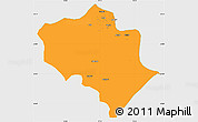 Political Simple Map of Solan, single color outside