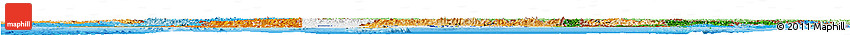 Flag Horizon Map of India, political shades outside, flag rotated