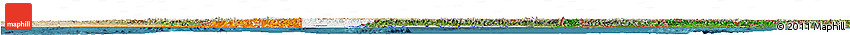 Flag Horizon Map of India, satellite outside, flag aligned to the middle