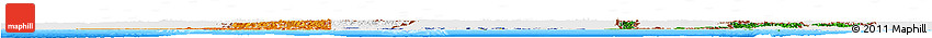 Flag Horizon Map of India, single color outside, bathymetry sea, flag aligned to the middle