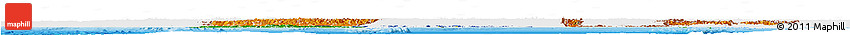 Flag Horizon Map of India, single color outside, shaded relief sea, flag centered
