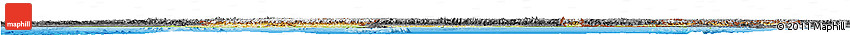 Physical Horizon Map of India, darken, desaturated, land only