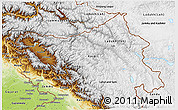 Physical 3D Map of Jammu and Kashmir