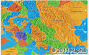 Political 3D Map of Jammu and Kashmir