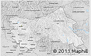 Silver Style 3D Map of Jammu and Kashmir