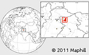 Blank Location Map of Anantnag (Kashmir South)