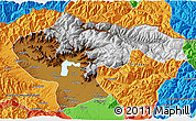 Physical 3D Map of Baramula (Kashmir North), political outside