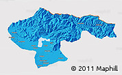 Political 3D Map of Baramula (Kashmir North), cropped outside