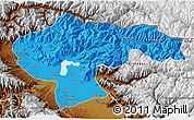 Political 3D Map of Baramula (Kashmir North), physical outside