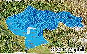Political 3D Map of Baramula (Kashmir North), satellite outside