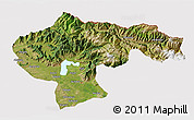Satellite 3D Map of Baramula (Kashmir North), cropped outside