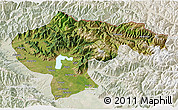 Satellite 3D Map of Baramula (Kashmir North), lighten