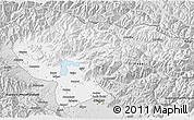 Silver Style 3D Map of Baramula (Kashmir North)