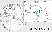 Blank Location Map of Baramula (Kashmir North)