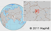 Gray Location Map of Baramula (Kashmir North)