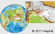 Physical Location Map of Baramula (Kashmir North), highlighted parent region