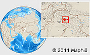 Shaded Relief Location Map of Baramula (Kashmir North)