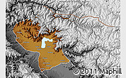 Physical Map of Baramula (Kashmir North), desaturated
