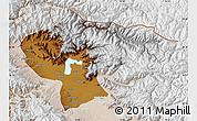 Physical Map of Baramula (Kashmir North), lighten