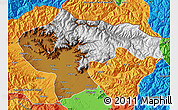 Physical Map of Baramula (Kashmir North), political outside