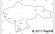 Blank Simple Map of Baramula (Kashmir North), cropped outside