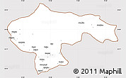 Classic Style Simple Map of Baramula (Kashmir North), cropped outside