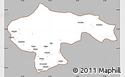 Gray Simple Map of Baramula (Kashmir North), cropped outside