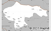 Gray Simple Map of Baramula (Kashmir North)
