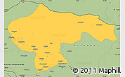 Savanna Style Simple Map of Baramula (Kashmir North)