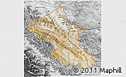 Satellite 3D Map of Ladakh (Leh), desaturated