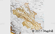 Satellite 3D Map of Ladakh (Leh), physical outside