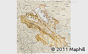 Satellite 3D Map of Ladakh (Leh), shaded relief outside