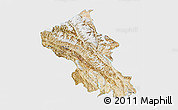 Satellite 3D Map of Ladakh (Leh), single color outside