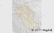 Shaded Relief Map of Ladakh (Leh), lighten, desaturated