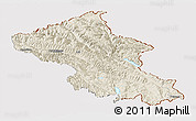 Shaded Relief Panoramic Map of Ladakh (Leh), cropped outside